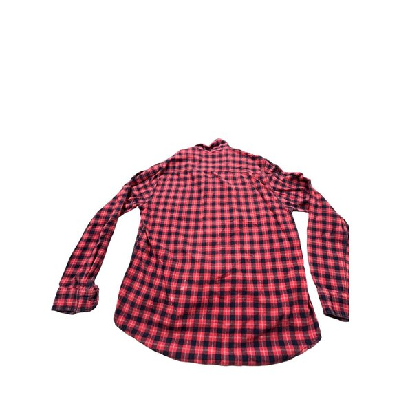 Aeropostale Mens Large Red & Black Plaid Button-Up Shirt Lumberjack Thrashed - Picture 2 of 12